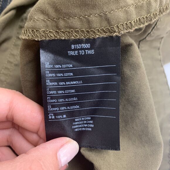 Volcom Good Side Hooded Jacket Womens M Olive Zip Up Cotton Lightweight Military - Picture 11 of 15